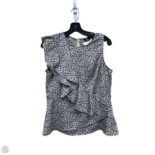 Top Sleeveless By Express In Black & White, Size: M