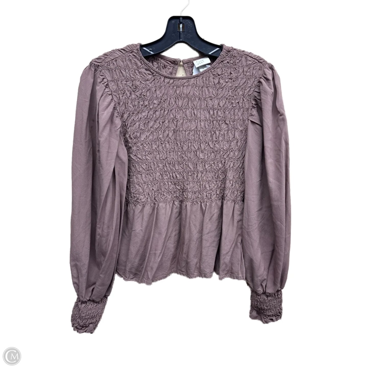 Top Long Sleeve By A New Day In Brown, Size: M