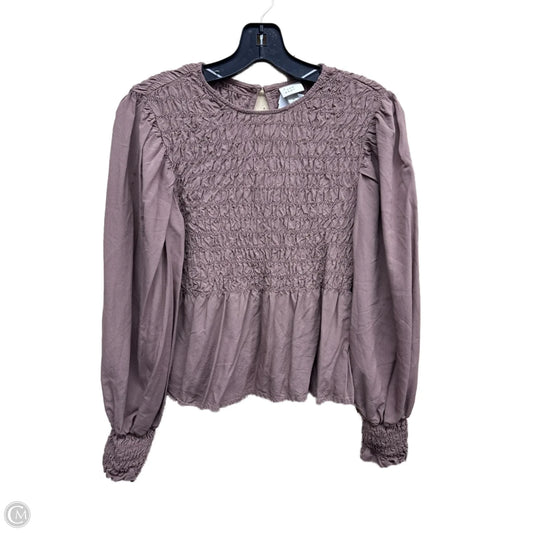 Top Long Sleeve By A New Day In Brown, Size: M