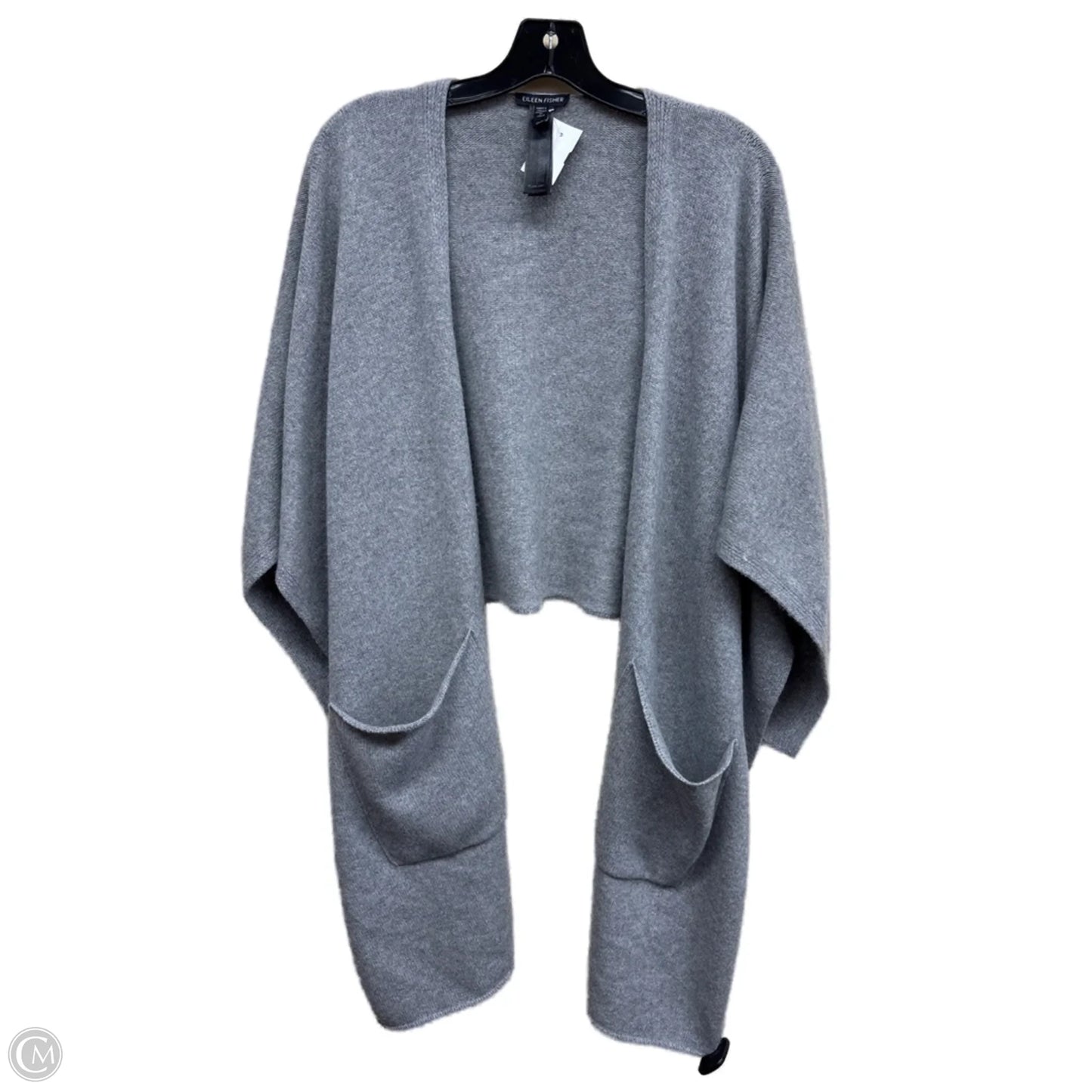 Sweater Cardigan By Eileen Fisher In Grey, Size: Osfm