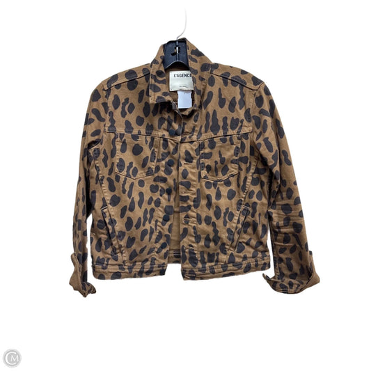 Jacket Denim By L Agence In Animal Print, Size: S