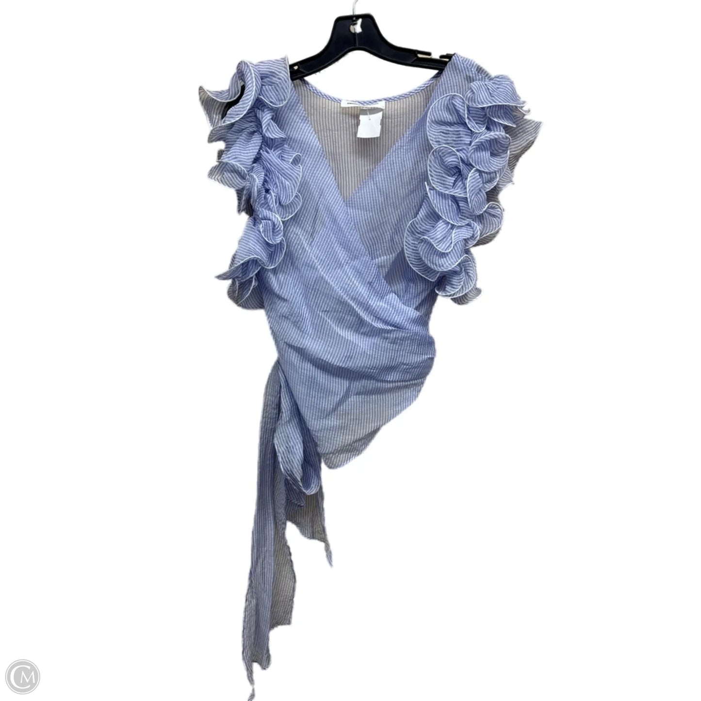 Top Short Sleeve By Amanda Uprichard In Silver, Size: S