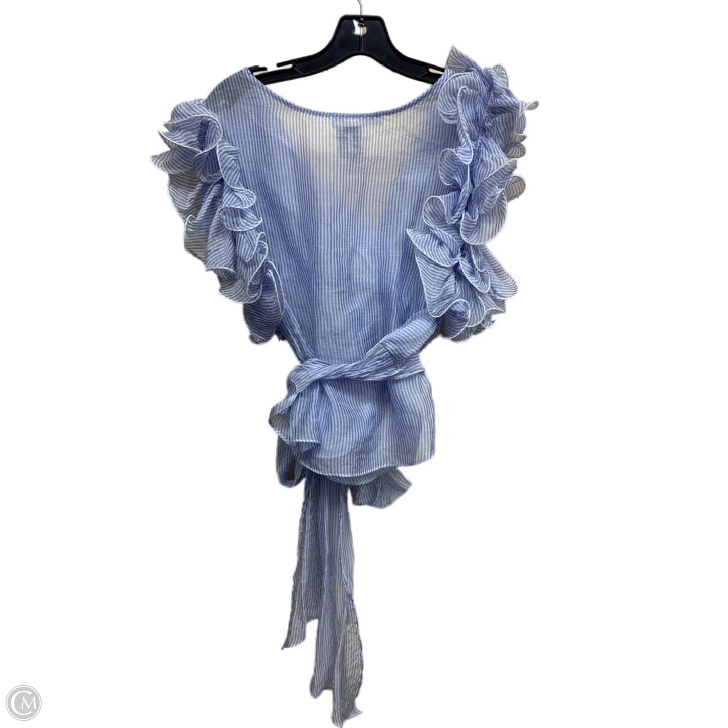 Top Short Sleeve By Amanda Uprichard In Silver, Size: S