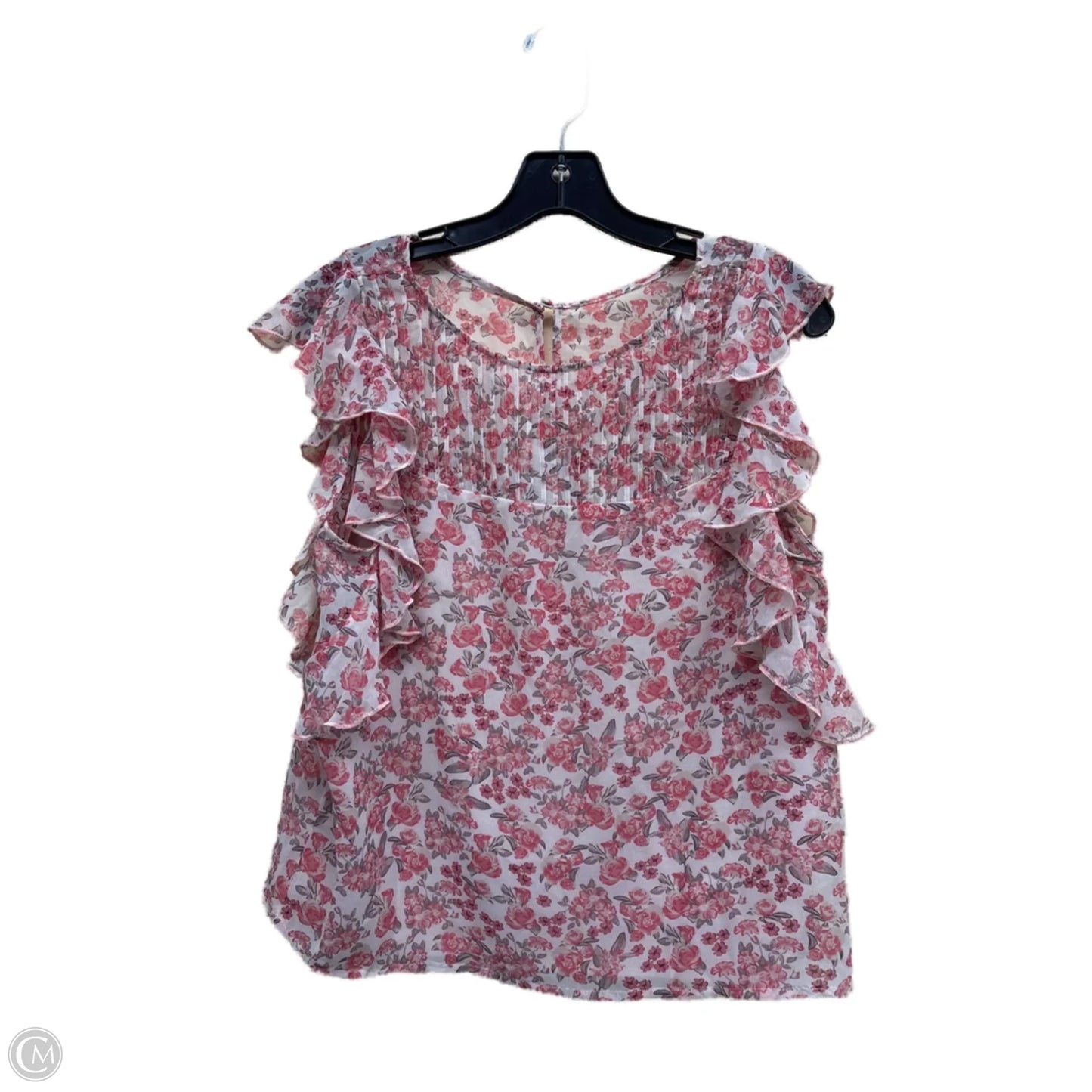 Top Short Sleeve By Bb Dakota In Geometric Pattern, Size: M