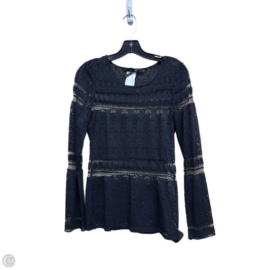 Top Long Sleeve By Bcbgmaxazria In Black, Size: S