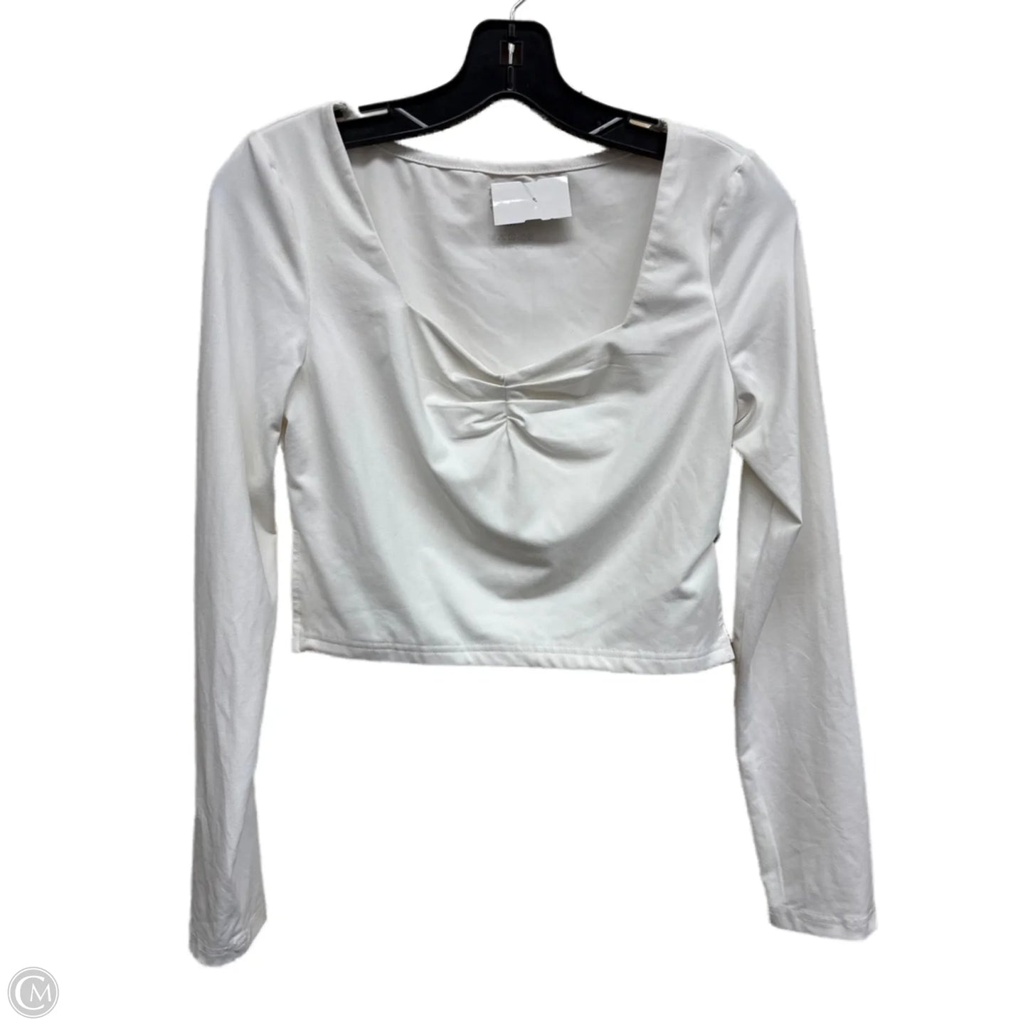 Top Long Sleeve By Clothes Mentor In White, Size: M