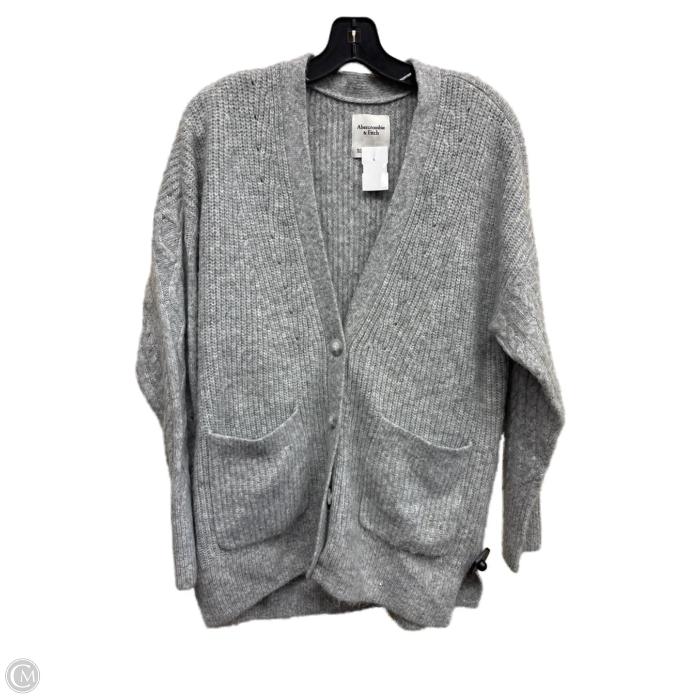 Sweater Cardigan By Abercrombie And Fitch In Grey, Size: S