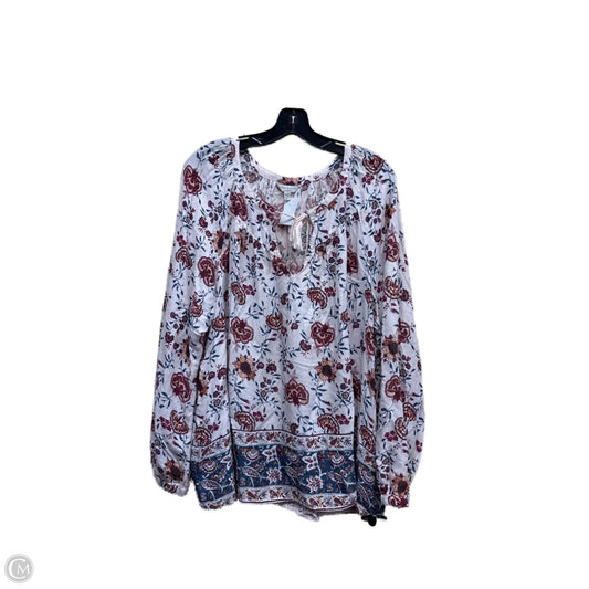 Top Long Sleeve By Lucky Brand In Multi-colored, Size: Xl