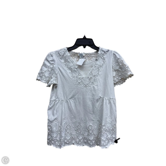 Top Short Sleeve By Sundance In White, Size: Xs