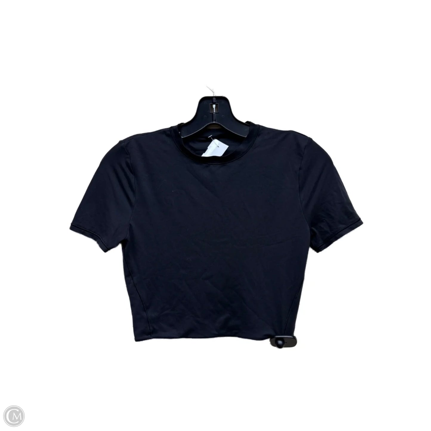 Athletic Top Short Sleeve By Lululemon In Black, Size: S