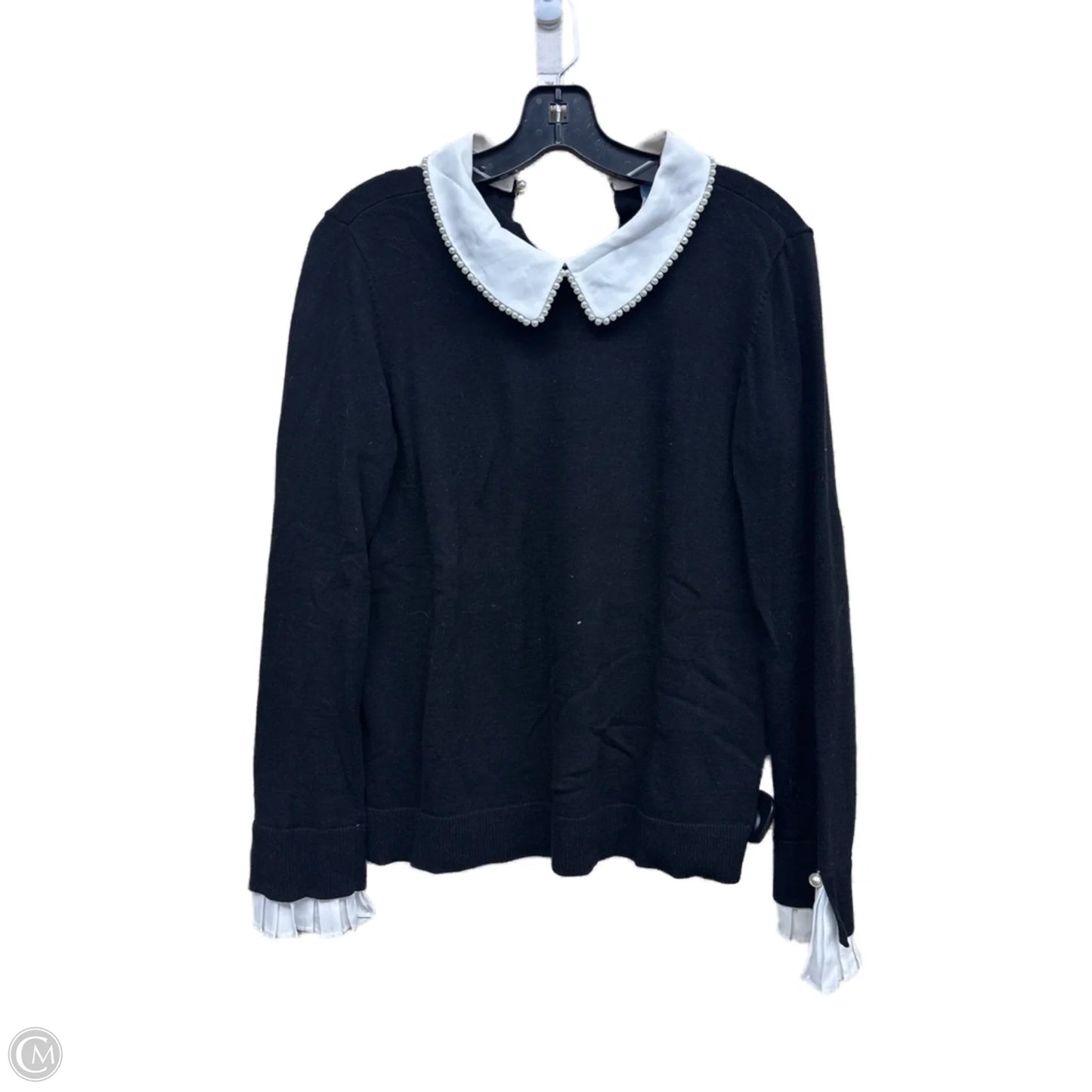 Top Long Sleeve By Cece In Black, Size: M