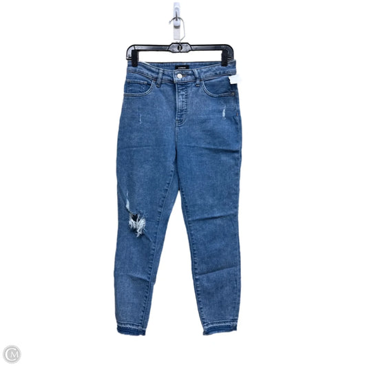 Jeans Straight By Express In Blue Denim, Size: 4