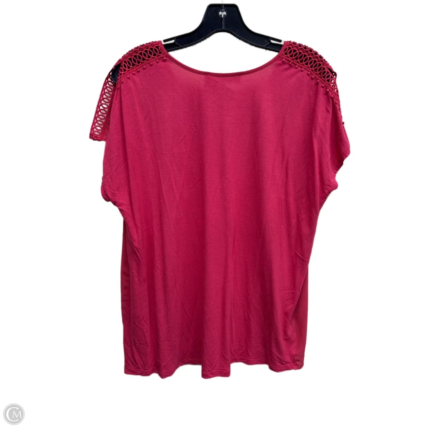Top Short Sleeve By Loft In Red, Size: M