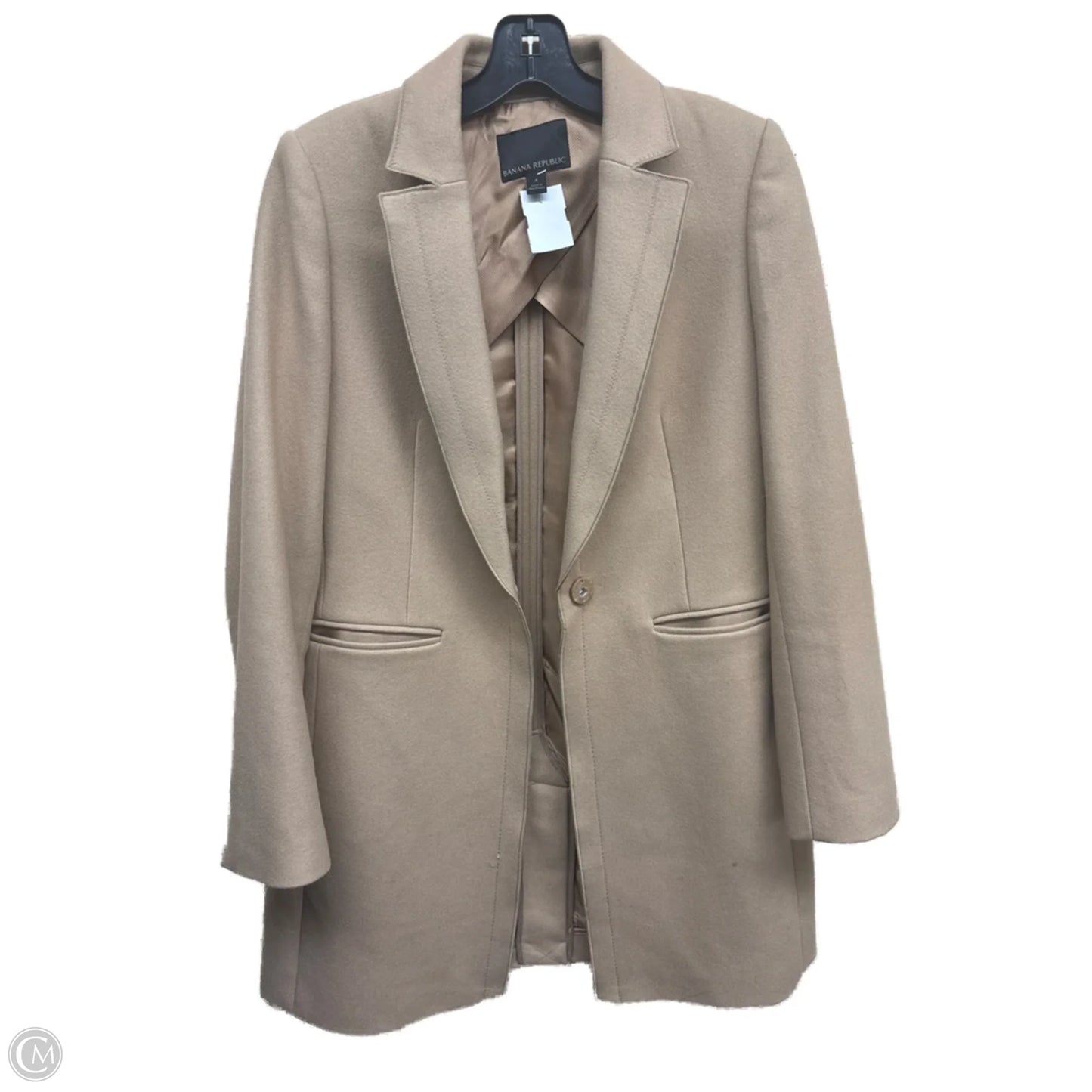 Coat Peacoat By Banana Republic In Tan, Size: S