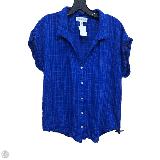 Top Short Sleeve By Cloth & Stone In Blue, Size: M