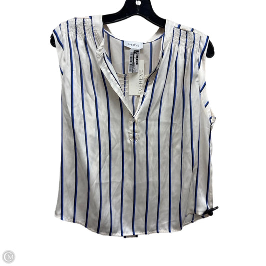 Top Sleeveless By Evereve In Striped Pattern, Size: M