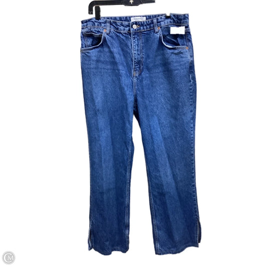 Jeans Straight By Reformation In Blue Denim, Size: 12