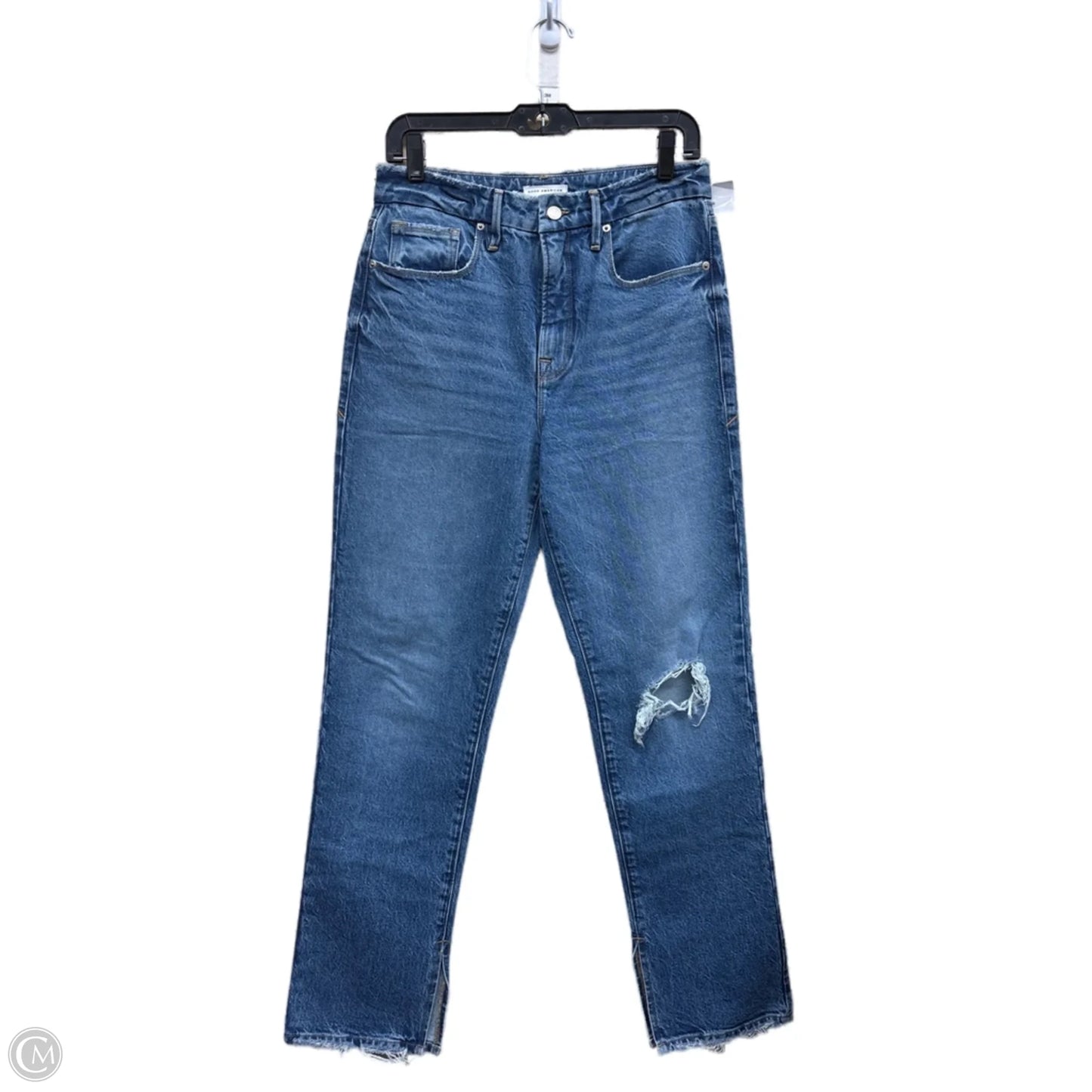 Jeans Straight By Good American In Blue Denim, Size: 6