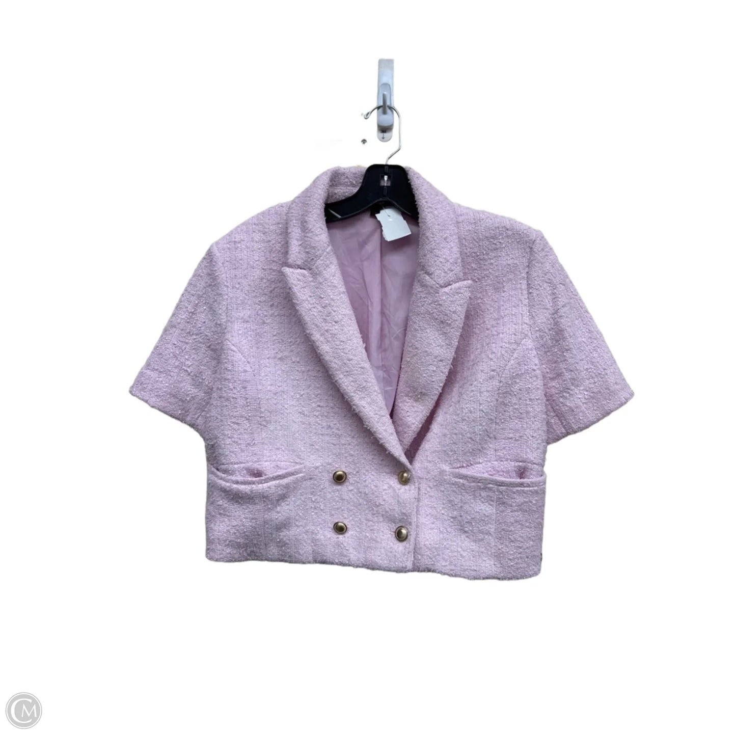 Top Short Sleeve By Express In Pink, Size: L