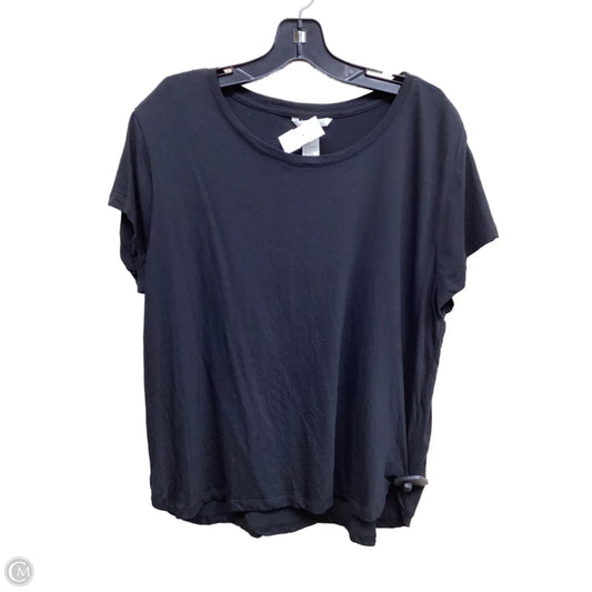 Top Short Sleeve By H&m In Black, Size: L