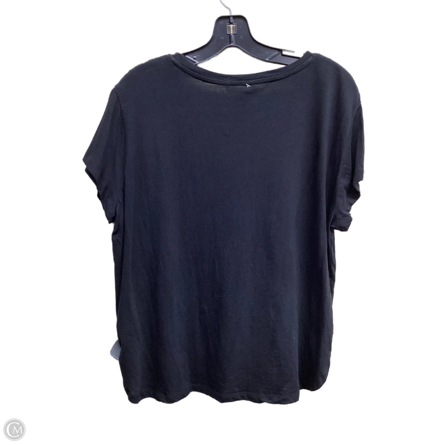 Top Short Sleeve By H&m In Black, Size: L