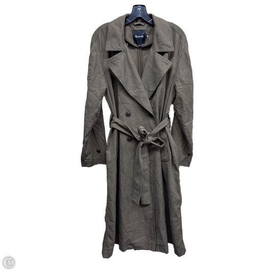 Coat Trench Coat By Madewell In Ombre Print, Size: L