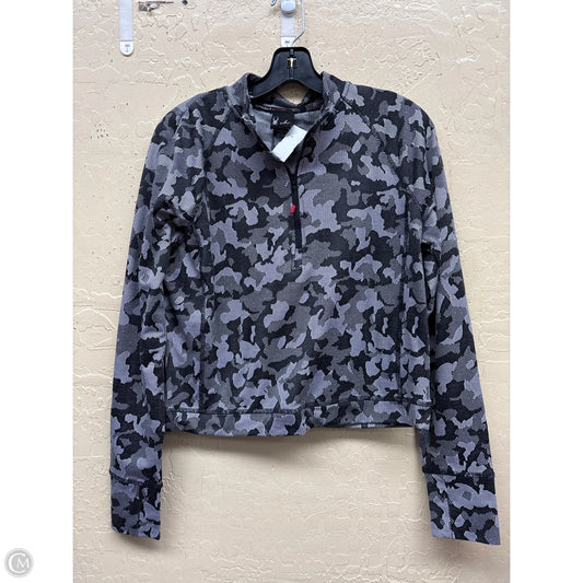 Athletic Top Long Sleeve Collar By Spyder In Camouflage Print, Size: M