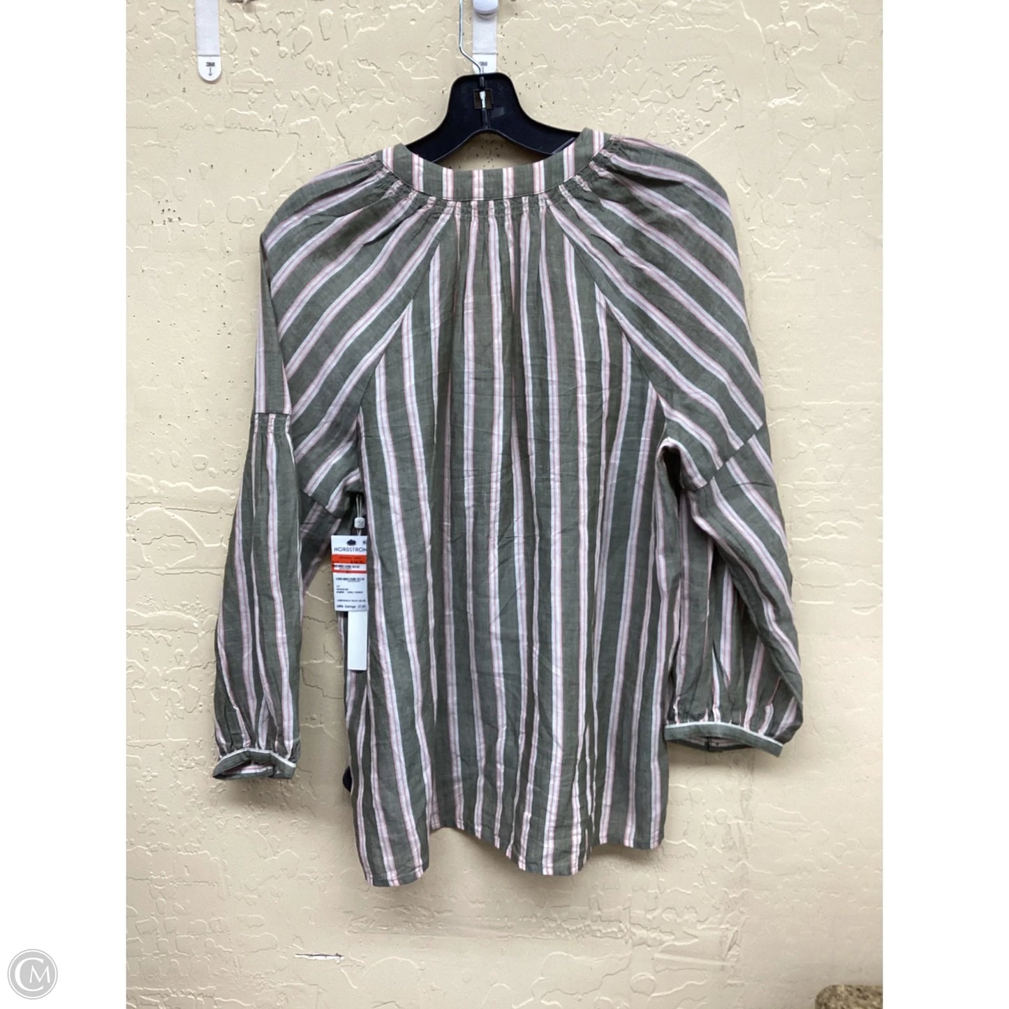 Top Long Sleeve By Caslon In Striped Pattern, Size: S