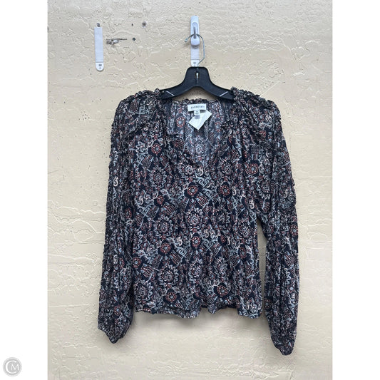 Top Long Sleeve By Evereve In Multi-colored, Size: M