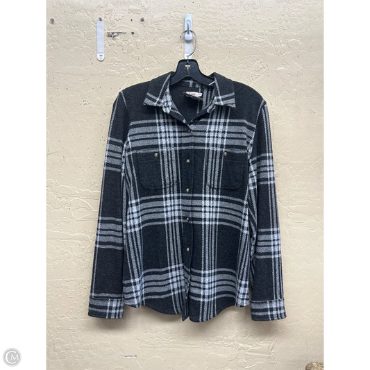 Top Long Sleeve By Faherty In Plaid Pattern, Size: S
