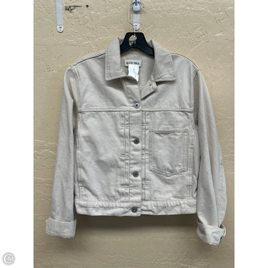 Jacket Denim By Clothes Mentor In White Denim, Size: M
