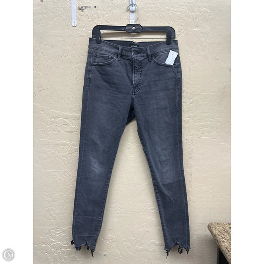 Jeans Skinny By Express In Black Denim, Size: 8