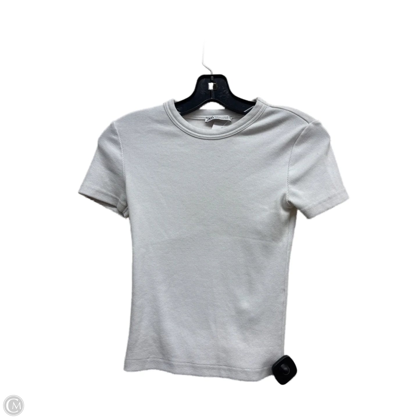 Top Short Sleeve By Zara In White, Size: S