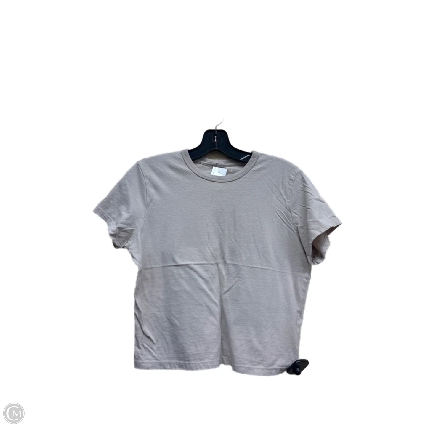 Top Short Sleeve By Abercrombie And Fitch In Tan, Size: S