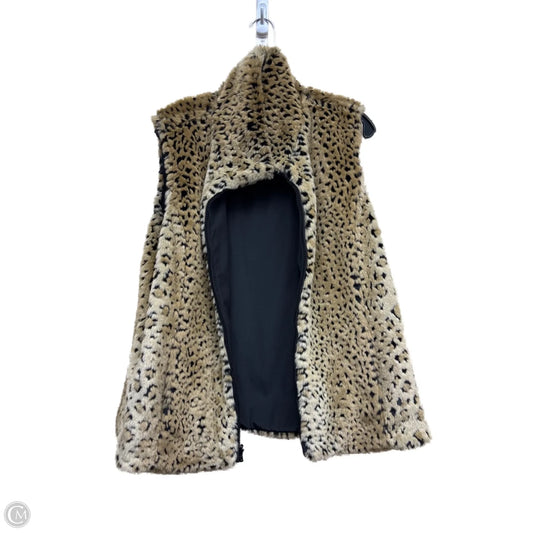 Vest Faux Fur & Sherpa By Clothes Mentor In Animal Print, Size: L