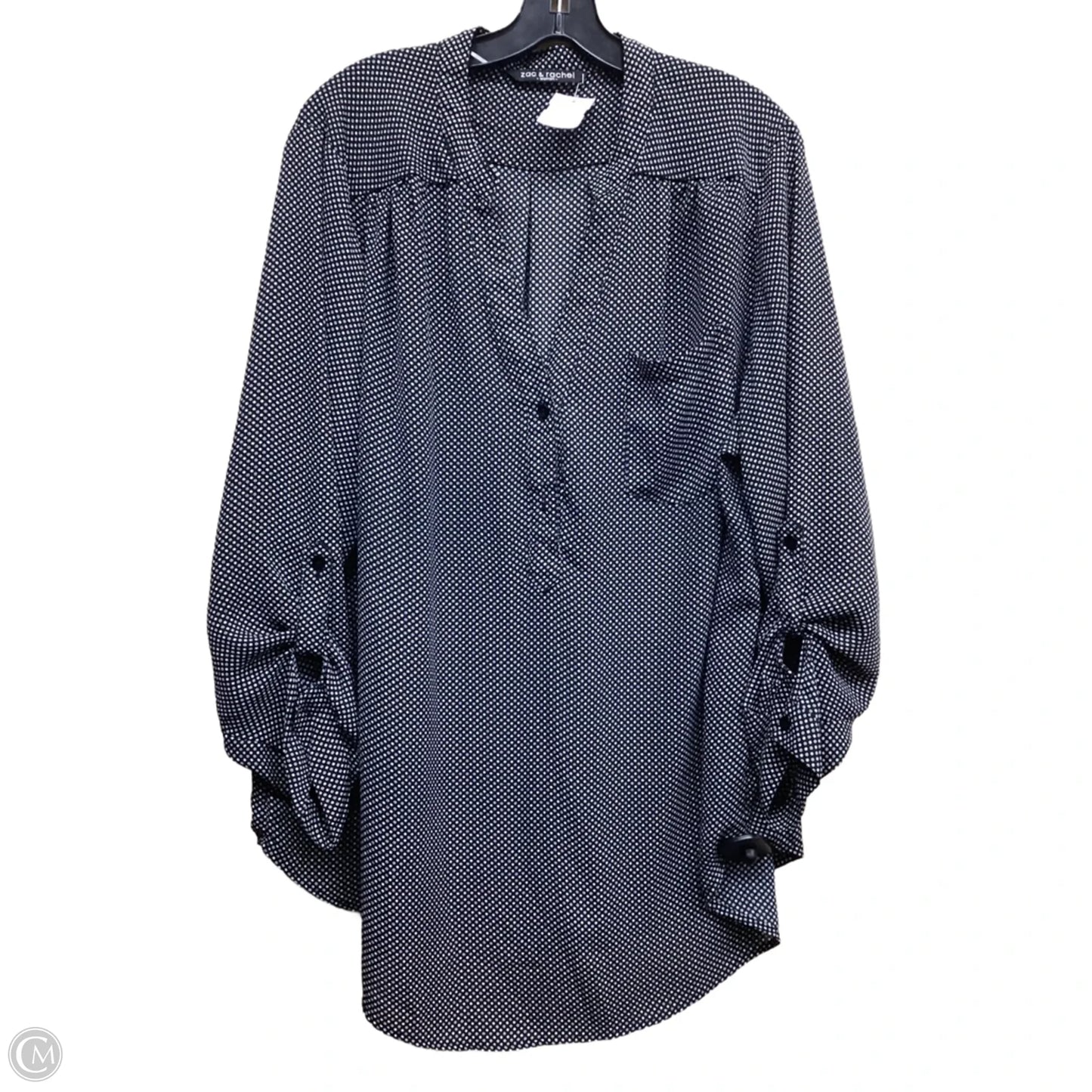 Top Long Sleeve By Zac And Rachel In Polkadot Pattern, Size: 2x