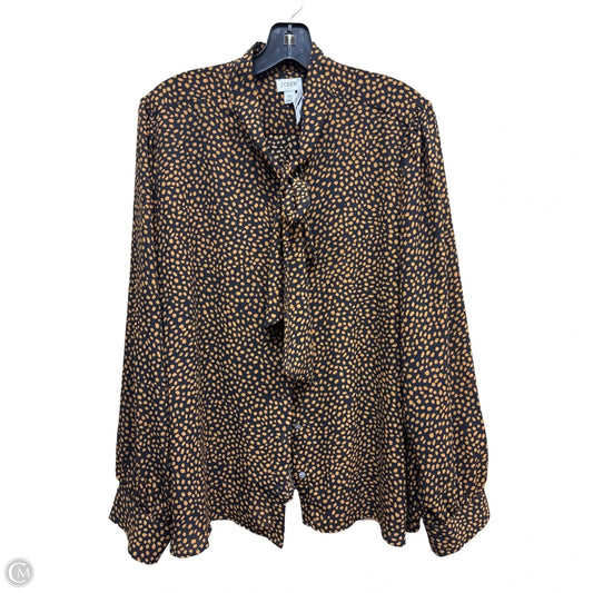 Top Long Sleeve By J. Crew In Animal Print, Size: 2x