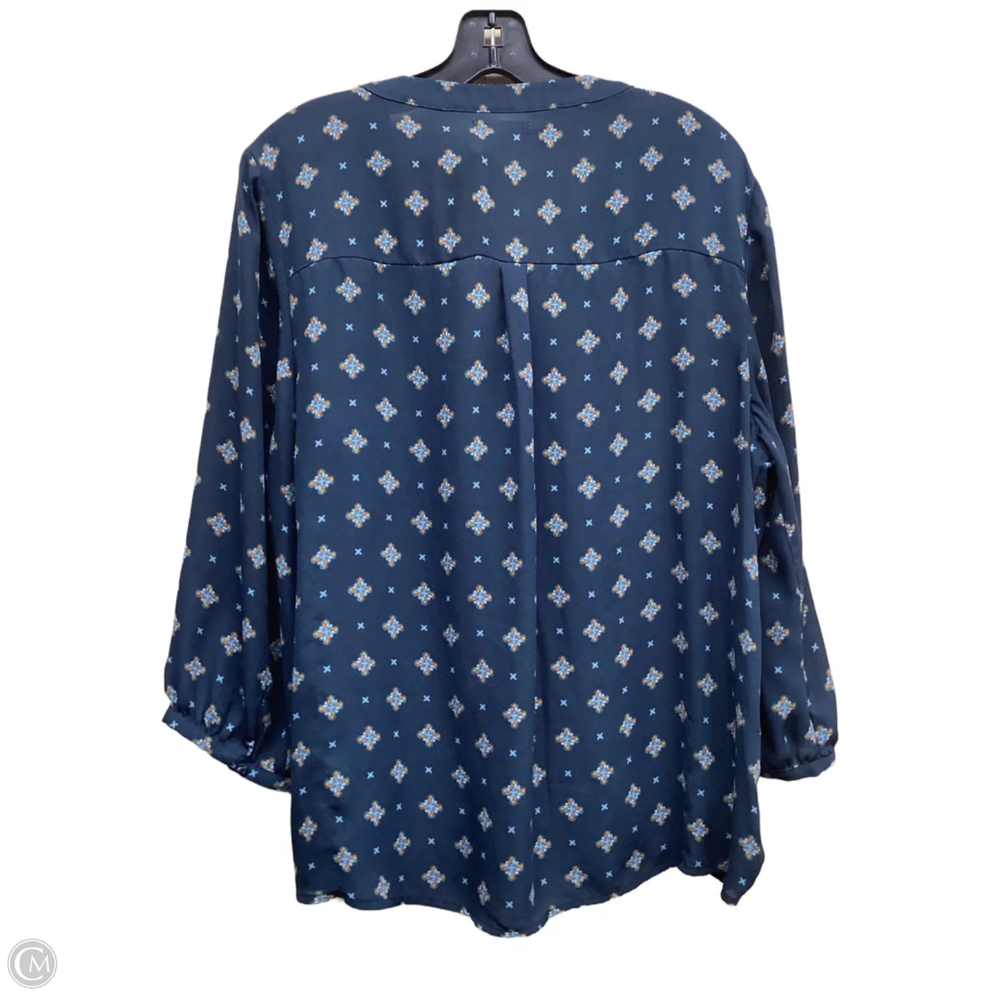 Top Long Sleeve By Maurices In Floral Print, Size: Xxl