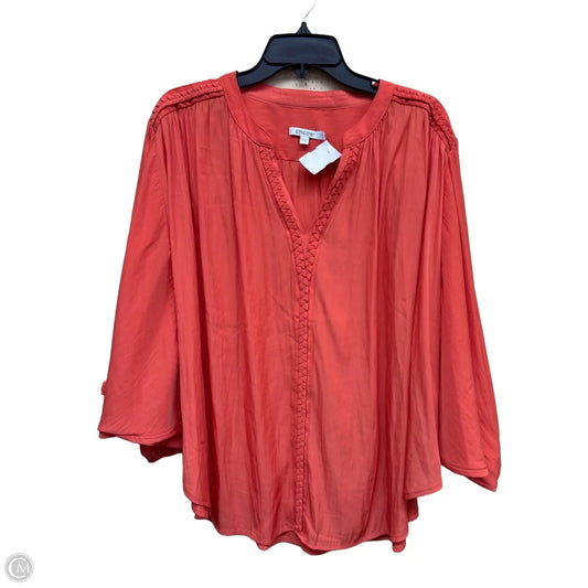 Top Long Sleeve By Chicos In Orange, Size: 2x