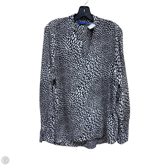 Top Long Sleeve By Apt 9 In Black & White, Size: Xxl