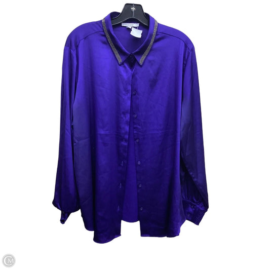 Top Long Sleeve By Chicos In Purple, Size: 2x