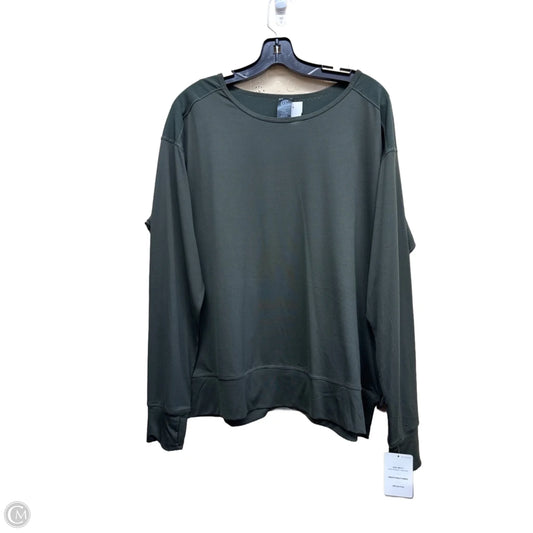 Athletic Top Long Sleeve Crewneck By Champion In Green, Size: Xxl