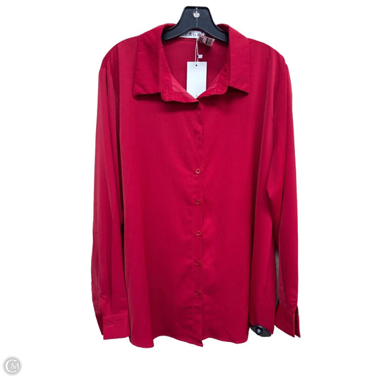 Top Long Sleeve By Clothes Mentor In Red, Size: 2x