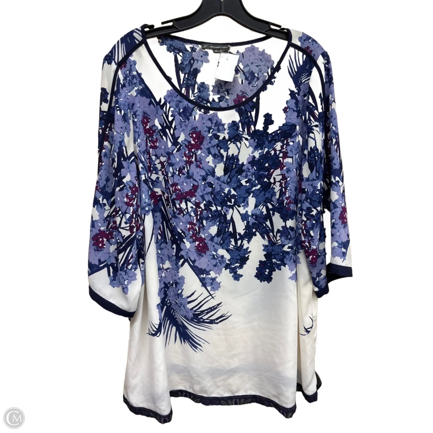 Top Long Sleeve By Adrianna Papell In Multi-colored, Size: 2x