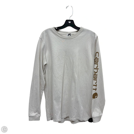 Top Long Sleeve By Carhartt In Cream, Size: M
