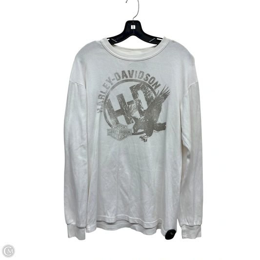Top Long Sleeve By Harley Davidson In White