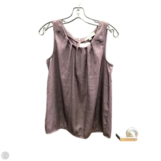 Top Sleeveless By Loft In Purple, Size: M