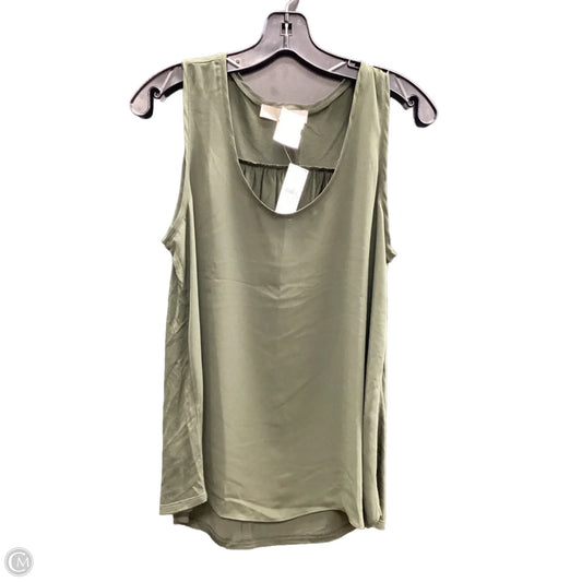Top Sleeveless By Loft In Green, Size: M