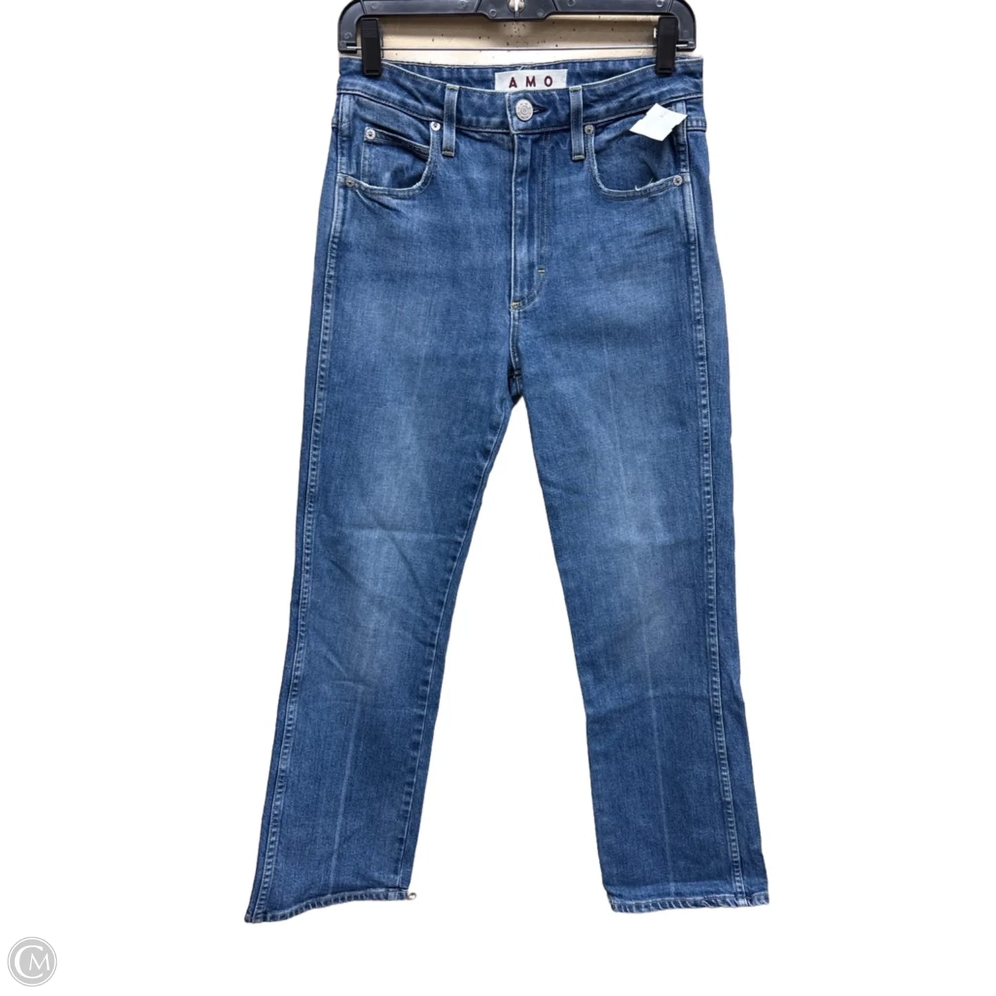 Jeans Straight By Amo In Blue Denim, Size: 4