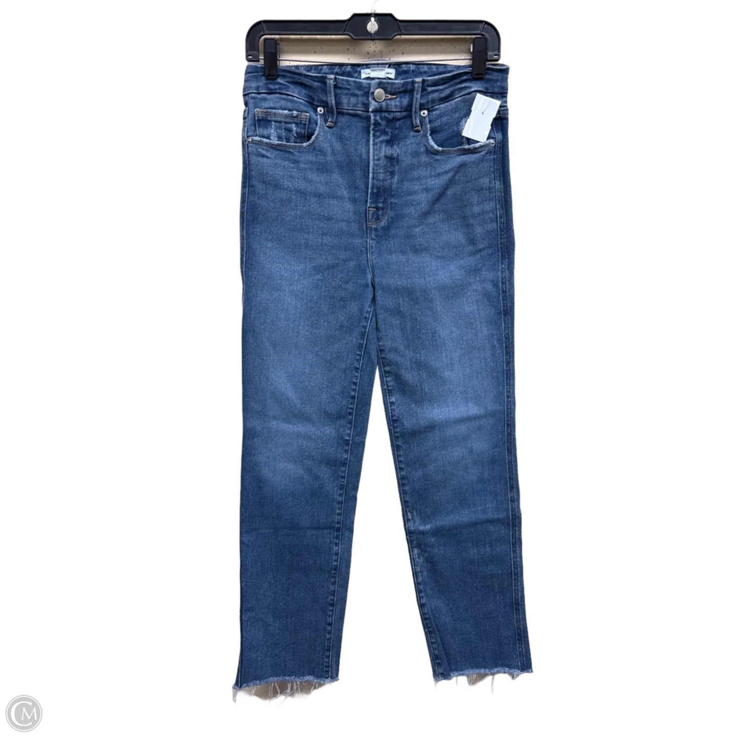 Jeans Straight By Good American In Blue Denim, Size: 4
